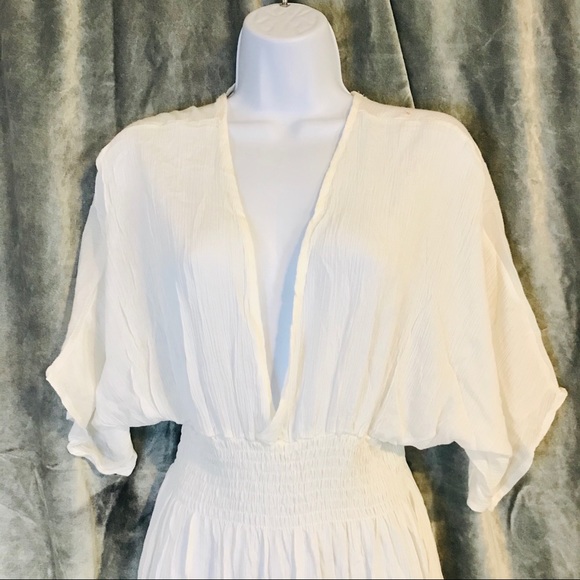 New Women’s White Summer Maxi Dress- Large - Picture 3 of 10